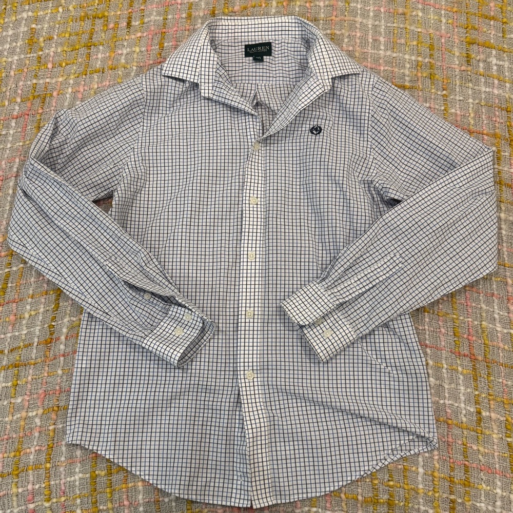 Ralph Lauren Blue Button Down Shirt Classic Cotton